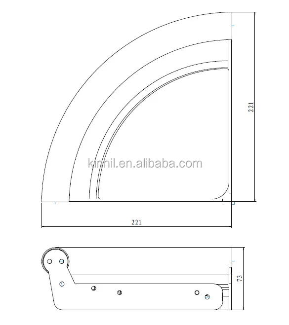 STAINLESS STEEL BATHROOM TRIANGLE SHELF GRAB BAR FOR THE ELDERS 51006