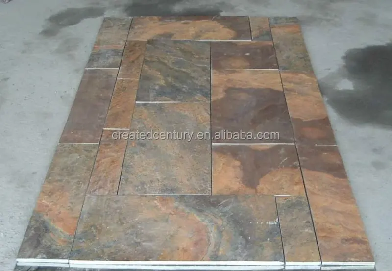 
multicolor exterior 30X30 slate patio flooring tile 