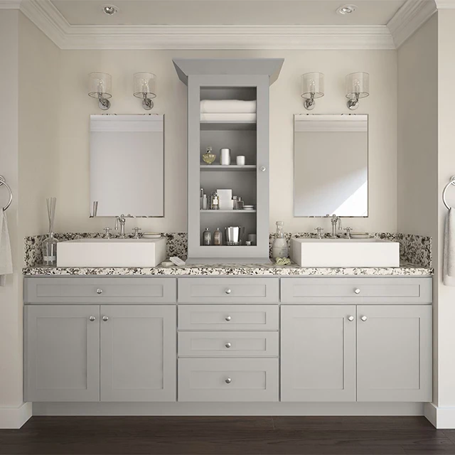 American Flat Pack Shaker Ready Made Solid Wood Bathroom Vanity Cabinet 36 Inch