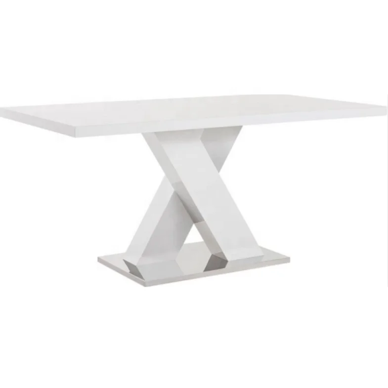 Butterfly extension high gloss MDF Italian modern dining tables dining room sets