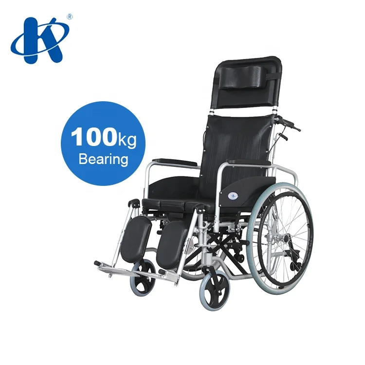 kaiyang KY608GCJ Backrest reclining disabled commode wheelchair with potty Aluminum Lightweight Commode Wheelchair