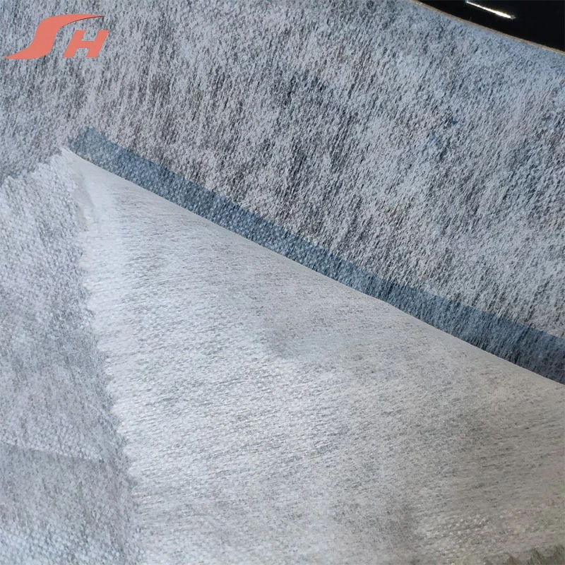 
Single/double dot 100% polyester adhesive nonwoven fusing interlining fabric 