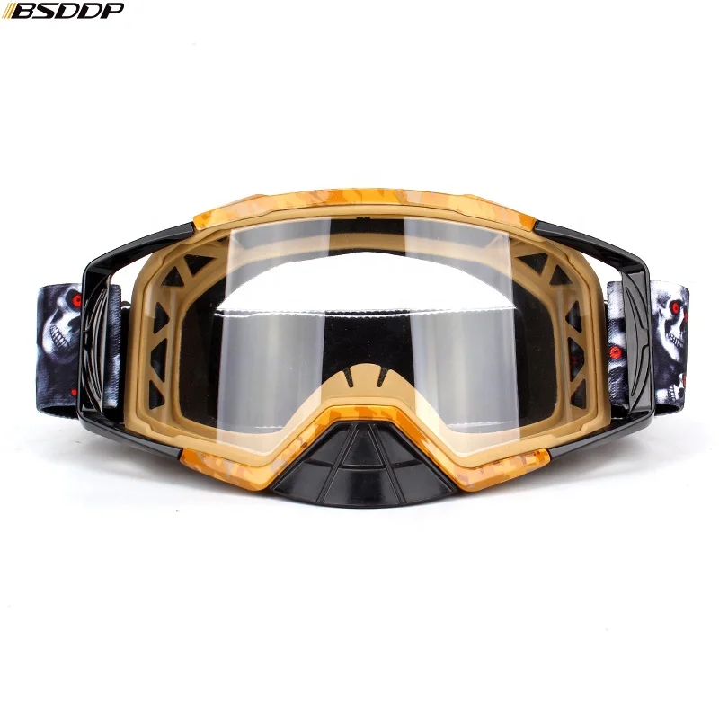 
Motor Motorcycle Ski Goggles Layers Anti UV Motocross Off-Road helmet Mask Glasses Bike Skiing Lens men women Black White Red 