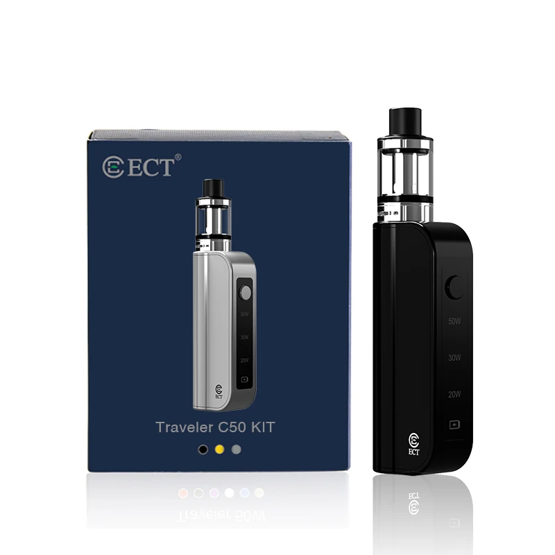 
Top filling electronic cigarette ECT C50 kit with variable wattage for new starter vaping 