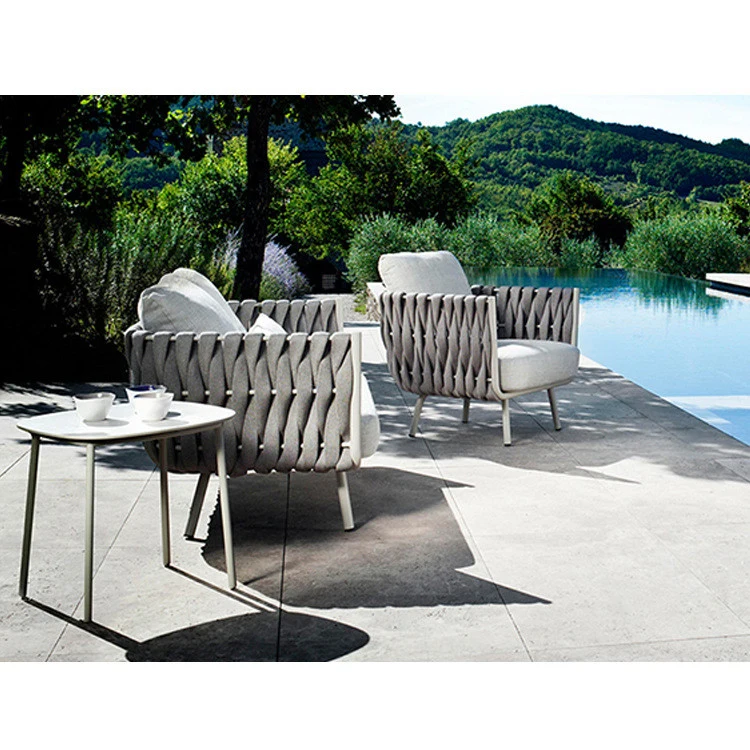 modern outdoor rattan rope outdoor furniture