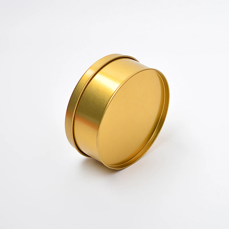 High Quality Festival Gift Box Golden Candy Coffee Packaging Round Tin Can for Cookie