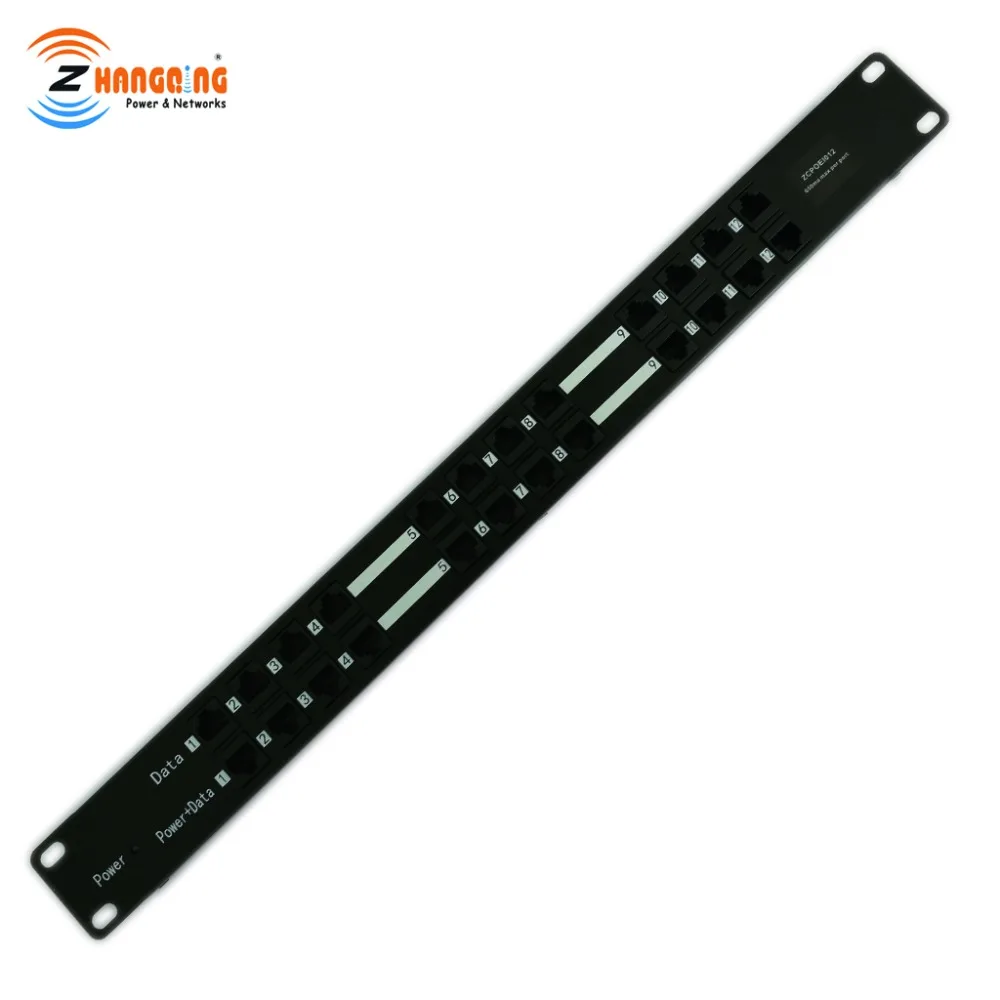 Multi Port PoE Injector 24V 48V 12 Port PoE Injector Patch Panel For Surveillance Camera