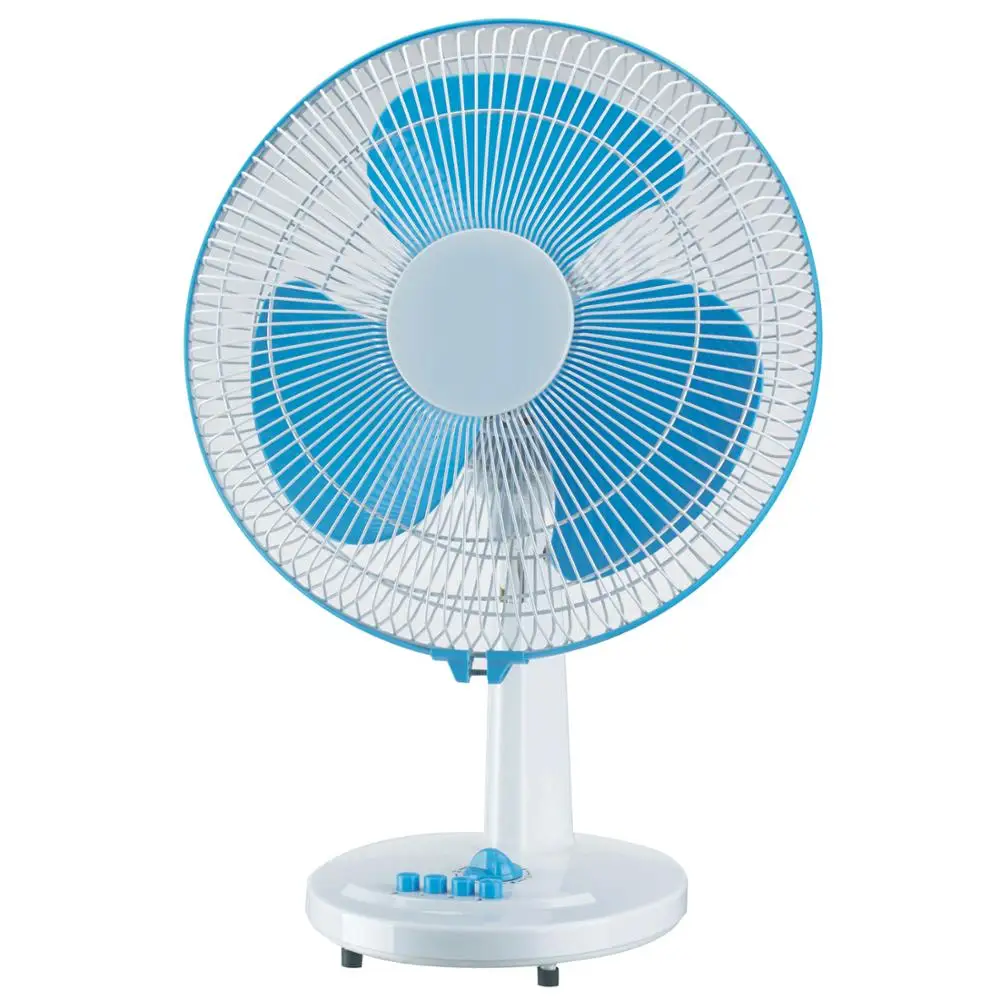 Electric Oscillating Table Desk Fan 12 Inch 3 Speed Plastic OEM Copper Household Air Cooling Fan