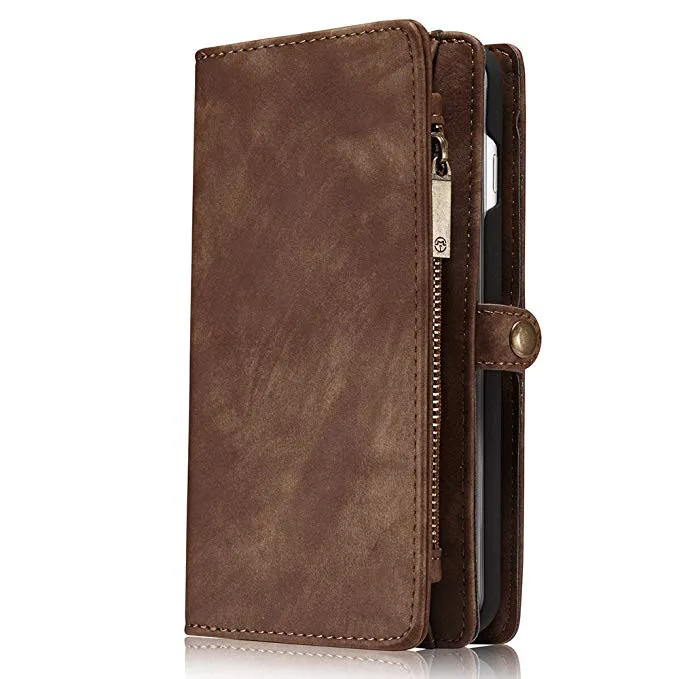 Leather Wallet Magnetic Phone Case Detachable Case with Card Holder Flip Cover for iPhone 7/7plus/8/8plus/XR/XS MAX/XS