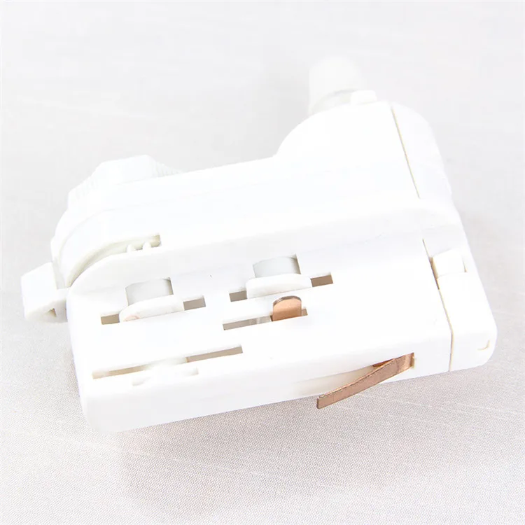 Black White track Rail Head Four Wire LED Track Light connector