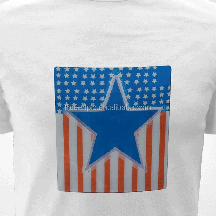 3D мягкий ПВХ ТПУ Пластиковый Печатный флип-эффект для одежды