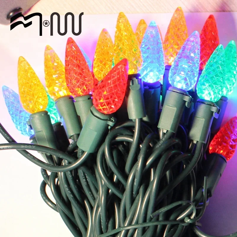 
Make to Order hanging outdoor string lights for sale 50LED 5m strawberry Chritmas light 