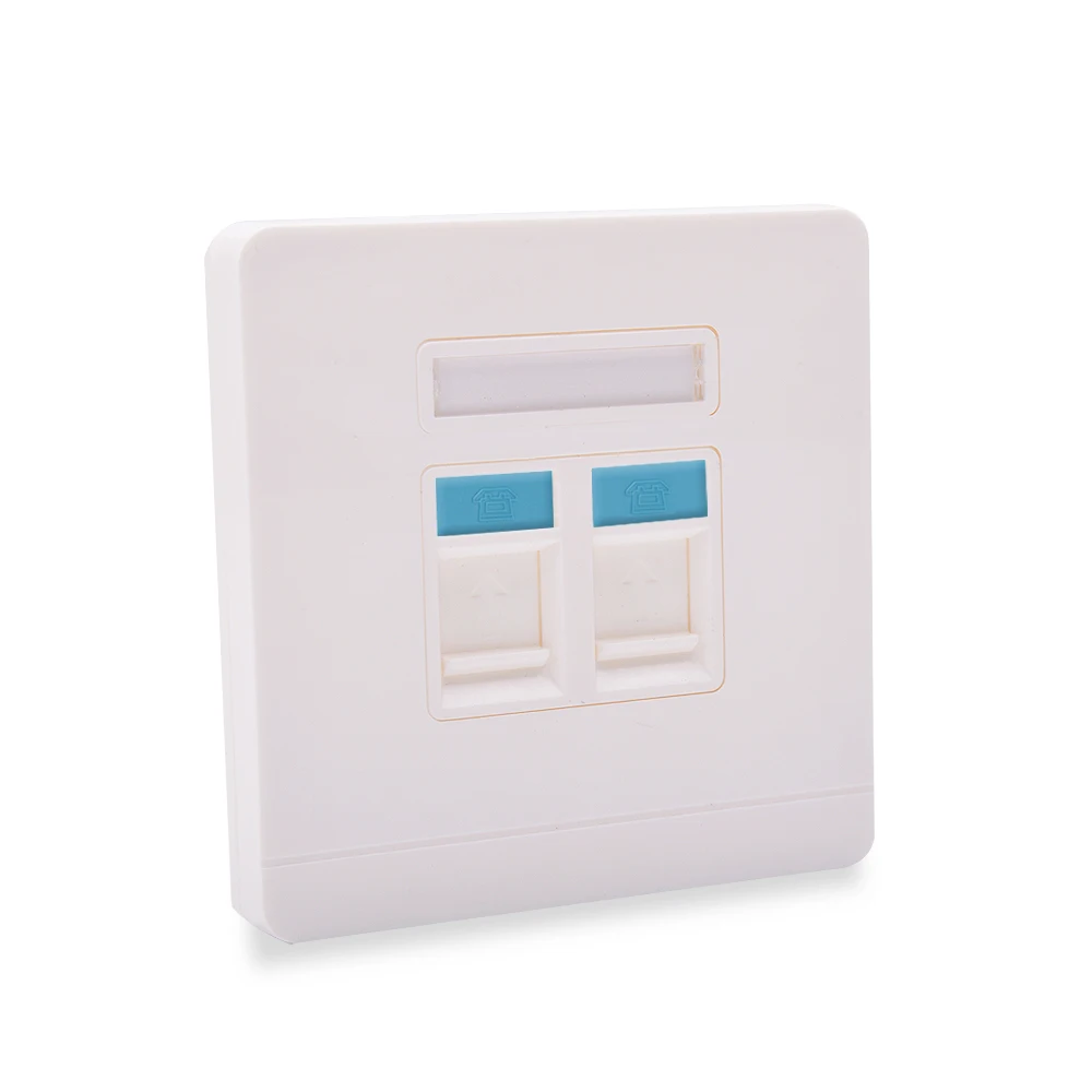 Aucas Wall plate Dual port rj45 rj11 Modular Face Plate
