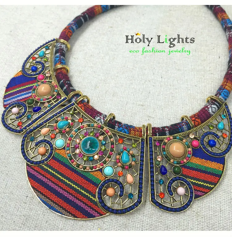 2016 New women bohemia necklace&pendants multicolor statement choker