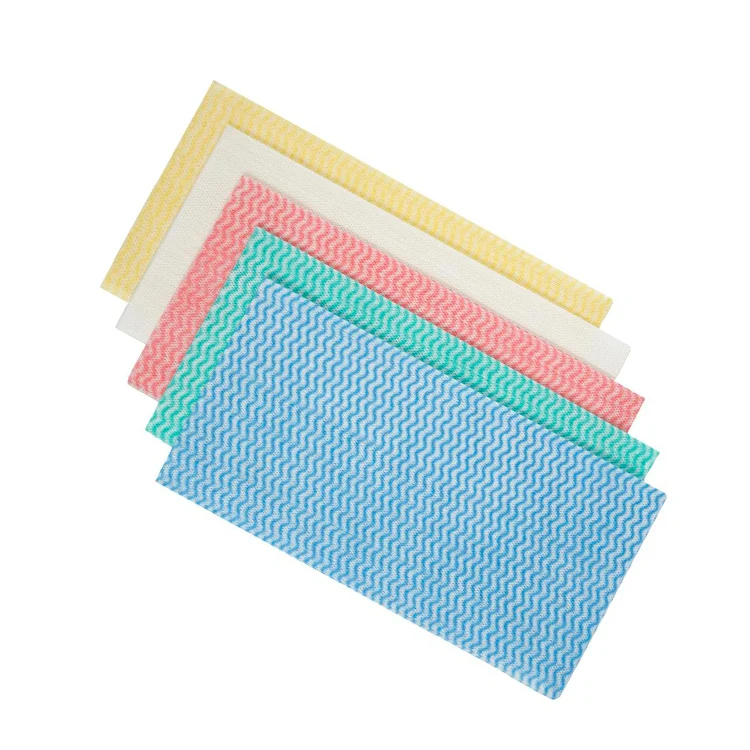 Factory Supply Best Quality spunlaced nonwoven Microfiber cleaning fabric disposable biodegradable towel floor cleaning cloth