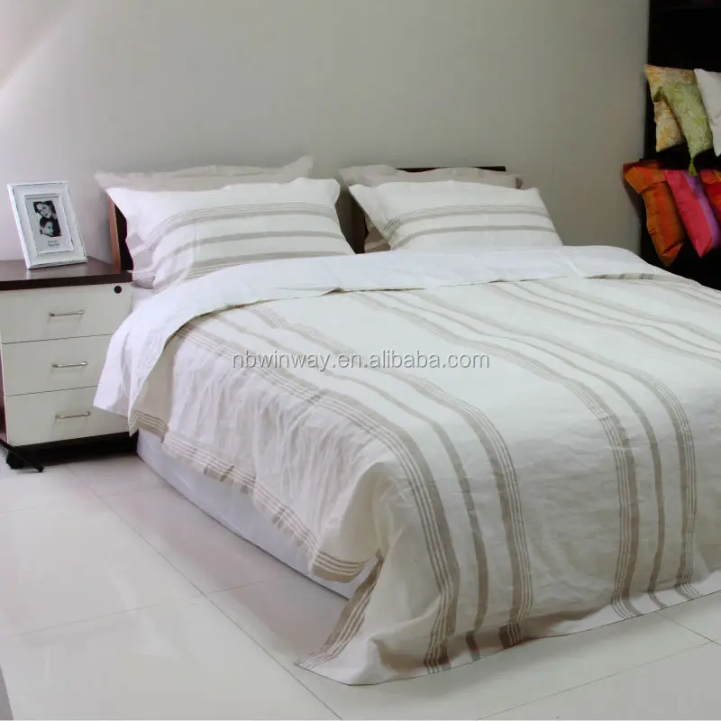 pure linen bed cover / 100% linen bedspread / pure natural linen coverlet