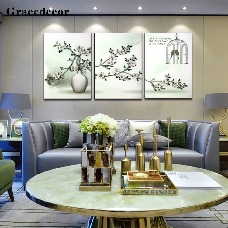 Indoor Garnish Design Image 3D Relief Lenticular Wall Painting