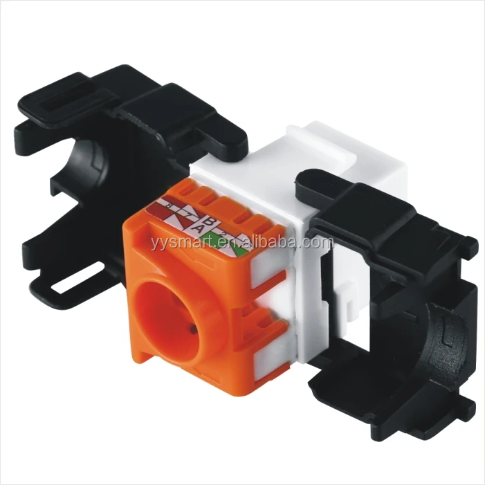 Cat6 UTP Tool-less Black and white keystone jack
