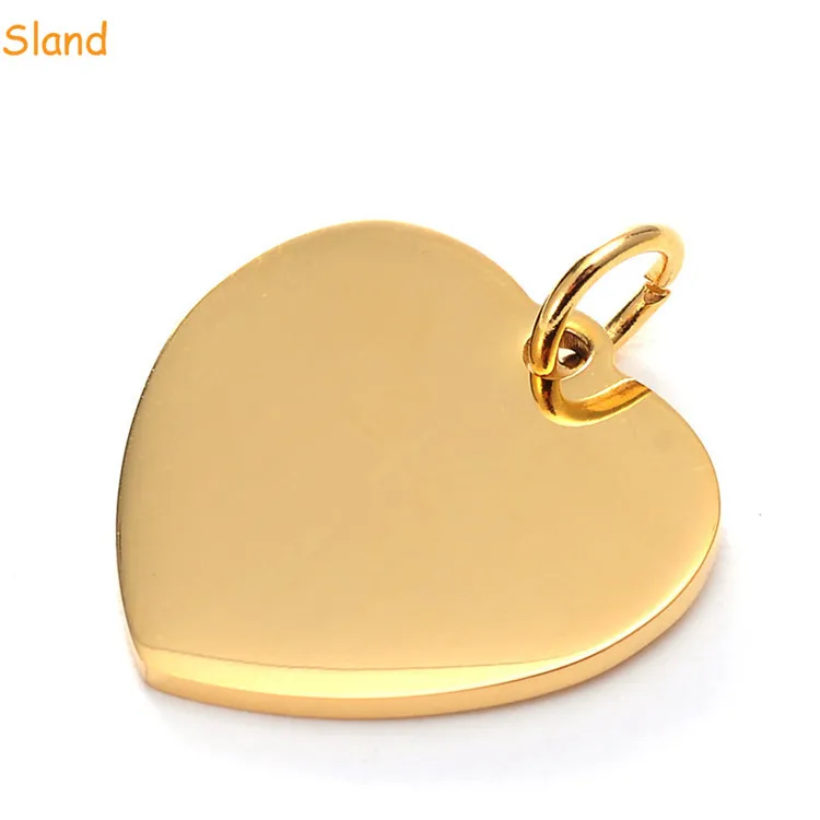 Manufacturer Custom metal steel Jewelry Findings High Polished Gold Round Coin Pendant Charm For Necklace