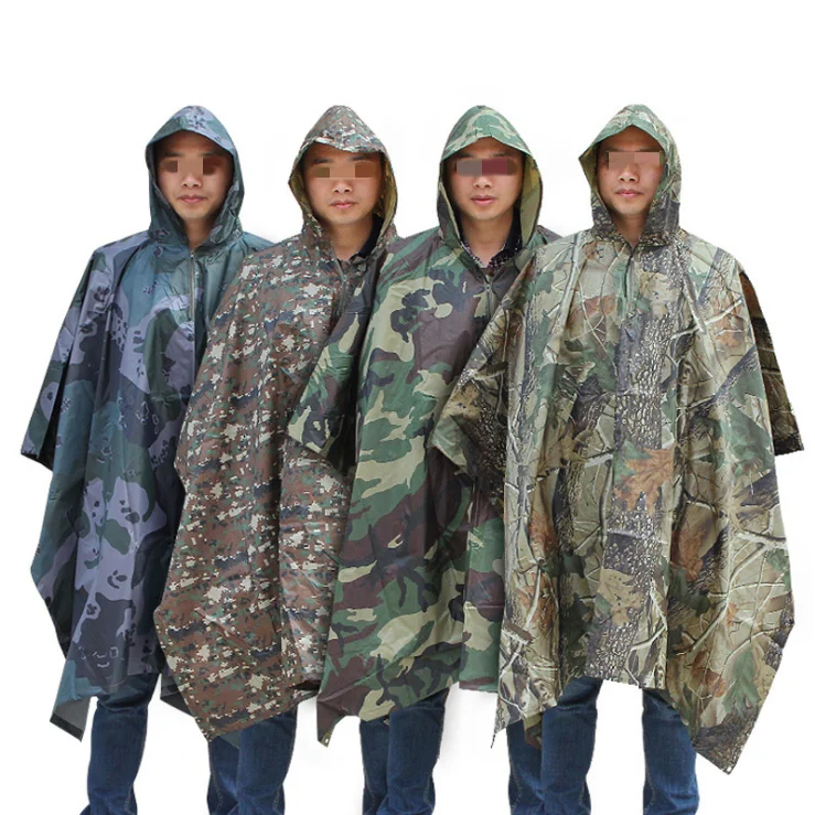 Outdoor Adult Cloak Rain Poncho With Backpacking Square Raincoat