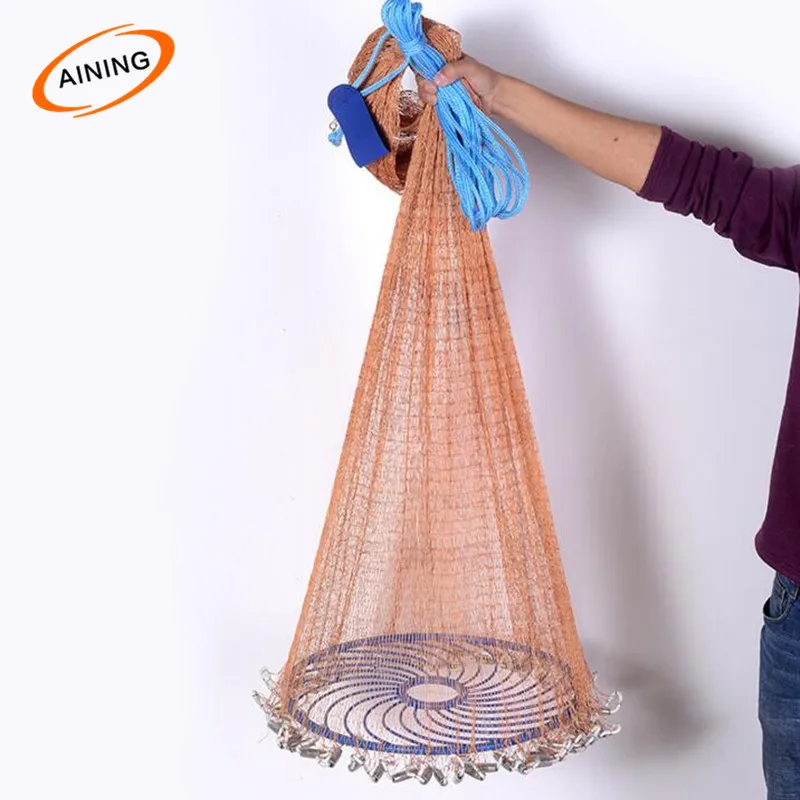 Fishing cast net 12 ft /Outdoors Cast Net for Bait Fish with Carrying Case