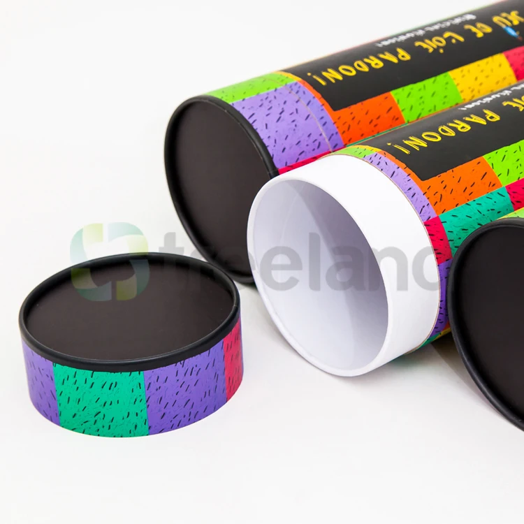 round luxury cardboard tube gift box t shirt wholesale packaging