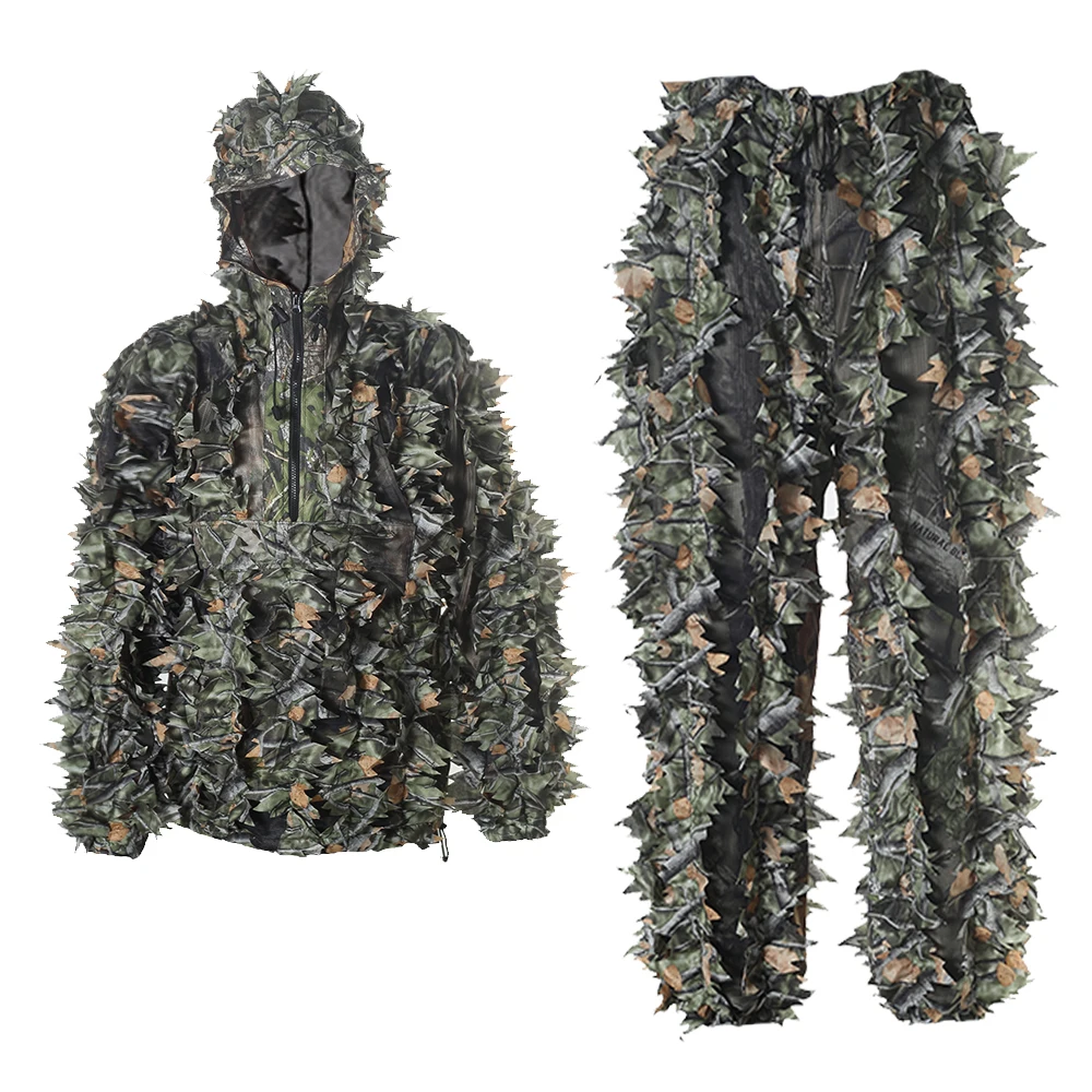 Wholesale traje leaf camouflage clothing ghillie suit material hunting