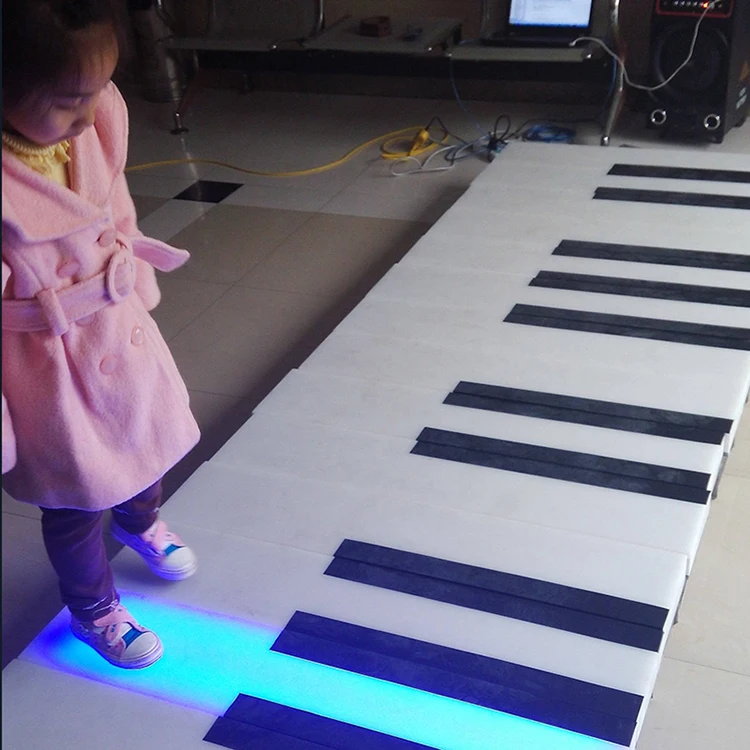 
wholesale commercial decoration high brightness interactive led floor pianon for sale 