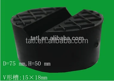 Solid rubber jack pad for car jack