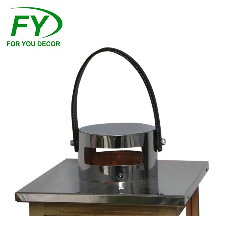 
Home Decoration Retro Wooden Candle Holder Lantern Candlestick 