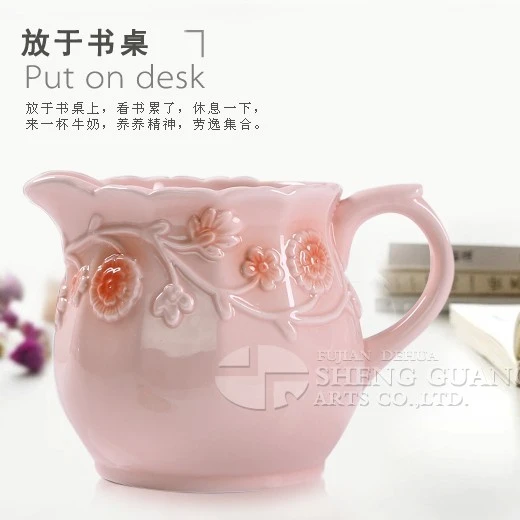 Handmade Unbreakable Unglazed Mug Of Milk Coffee Ceramic Tumbler Cups with Lid