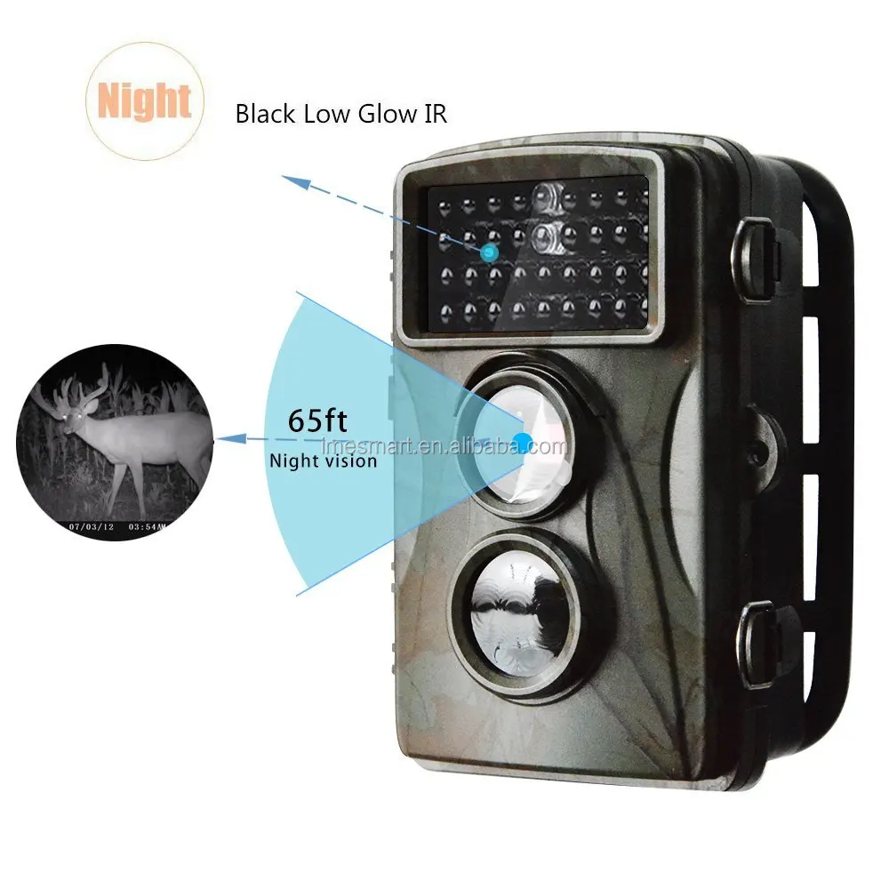 Full HD Night Vision Hunting Camera 8MP 720P Photo Traps Scouting Infrared Game Hunter Trail Camera NO glow Trail Cameras