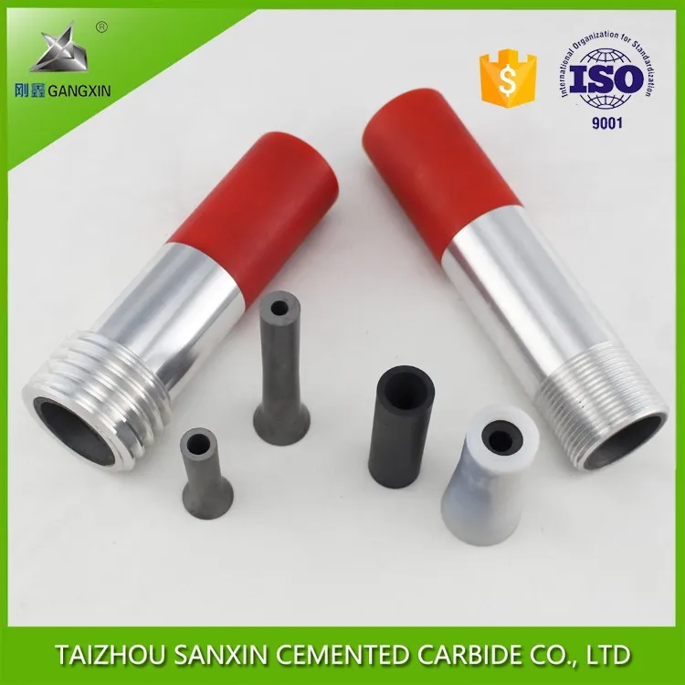 OEM solid boron carbide B4C blast nozzle, venturi sandblasting boron carbide nozzles sanxin