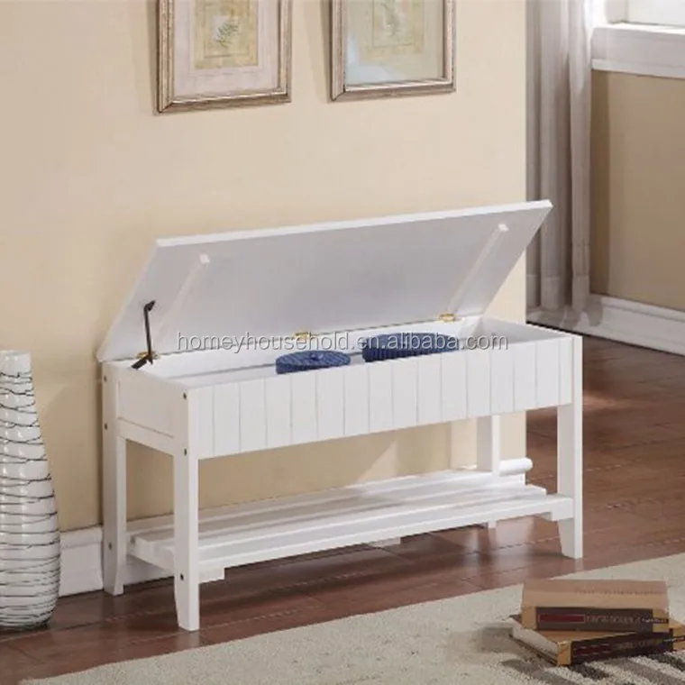 White Shoe Bench Shoe Rack Shoe Cabinet Hallway Storage Bench with Seat