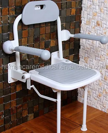 
Newly popular bathroom accessory wall mounted padded shower seat for disabled people 
