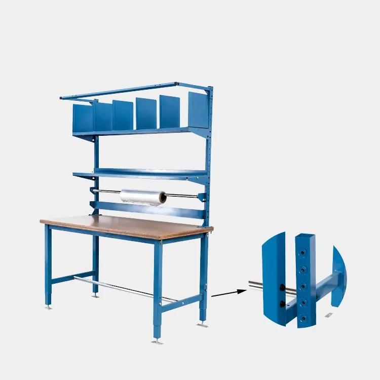 Warehouse Metal Packing Workshop Bench On Wheels