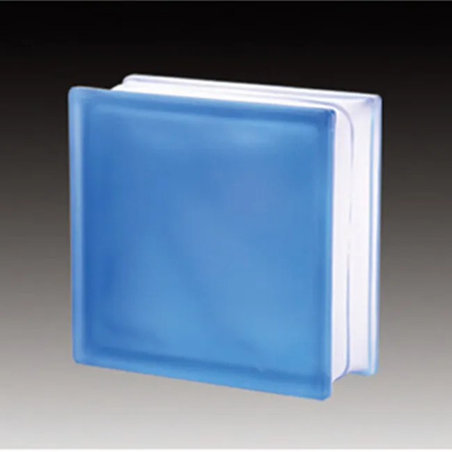 Blue Lattice Glass Block For Decorative Wall With High Quality