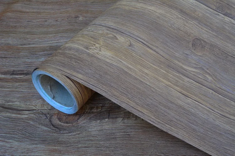 3D wood grain film for decorative laminated paper