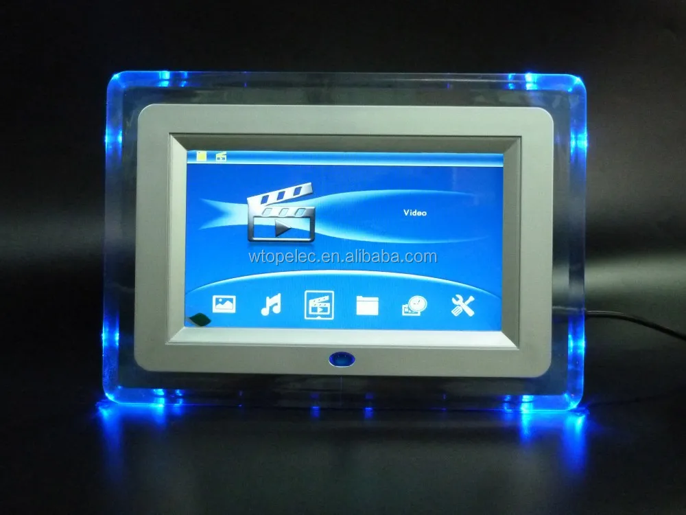 Video Playback Function and Acrylic Frame Material usb digital photo viewer