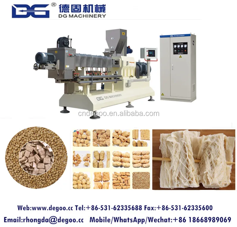 
2017 textured vegetable protein processing line tvp/tsp faux meat protein machine 