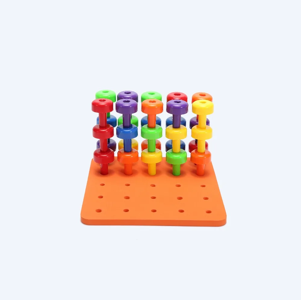 Stacking Peg Board Set Toy - Early Learning For Fine Motor Skills