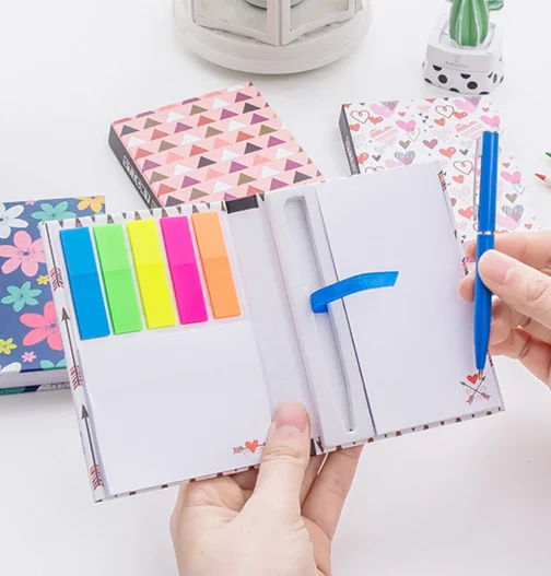 Набор блокнотов в стиле Ins, многоцветный блокнот, креативный блокнот в твердой обложке с ручкой