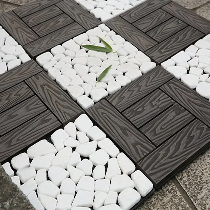 Outdoor plastic wood floor balcony bathroom garden DIY  stone anti-corrosion ecological brick