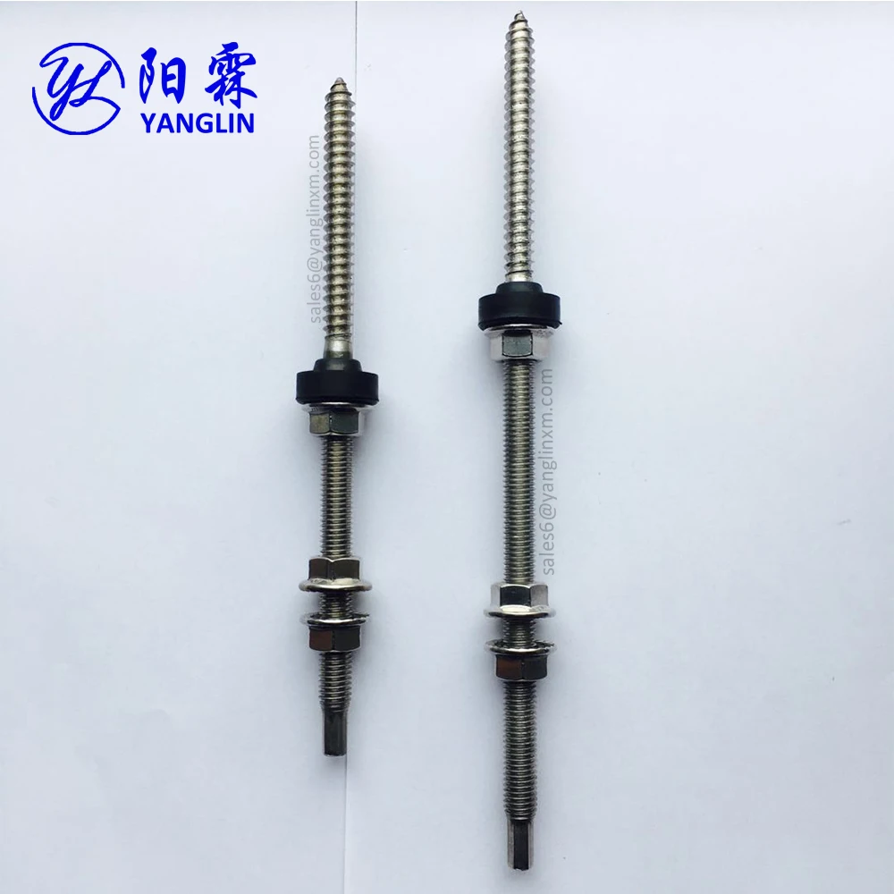 Solar Roof Racking Stainless Steel 250mm 200mm Hanger Bolts