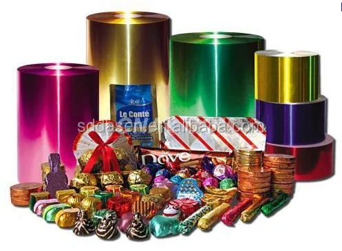 
Aluminum Foil Chocolate Wrapping Paper with different colours 