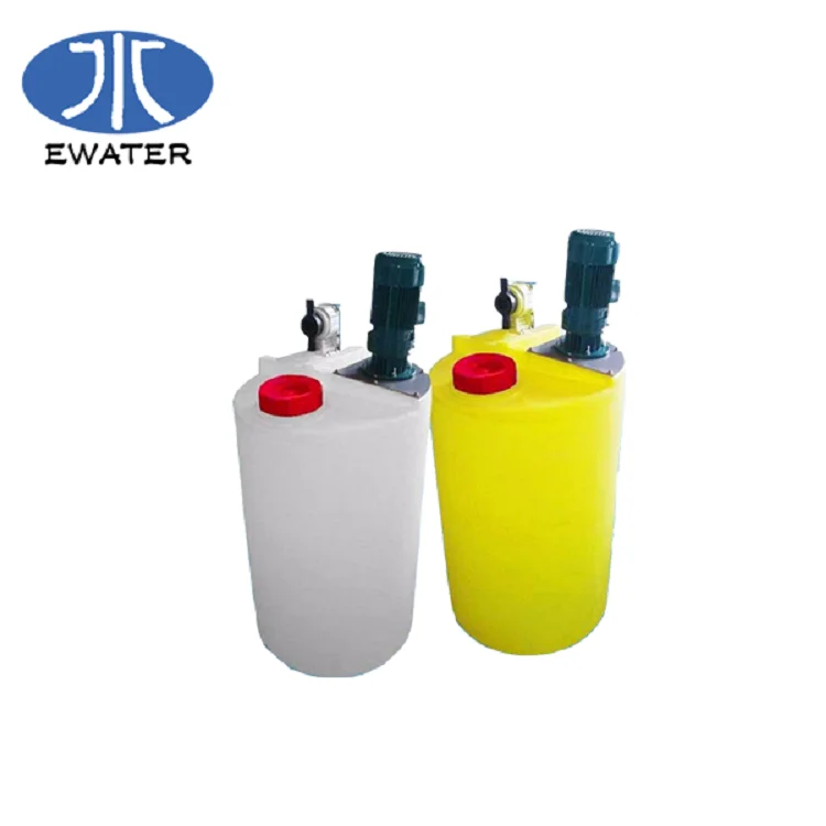 For Sewage Water Treatment PE Tank Dosing Tank With Mixer System Pump Sale 100 Lliter