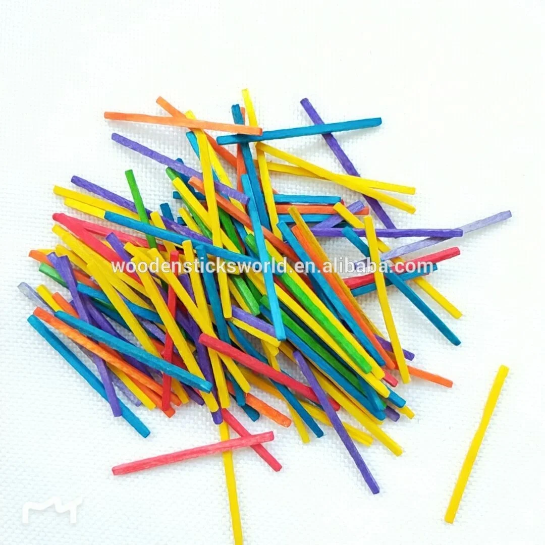 
wooden color match sticks for kids DIY handle craft kit 