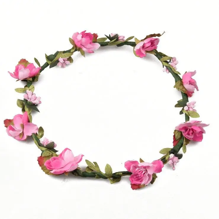 New style wedding flower garland hair band girls artificial flower crown, flower headband