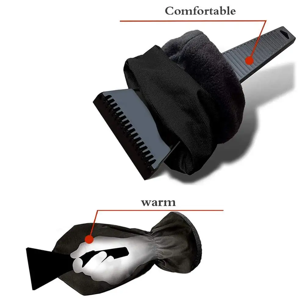 Ice Scraper Gloves for Car Windshield/Window Hand Mitts for Scraping Snow