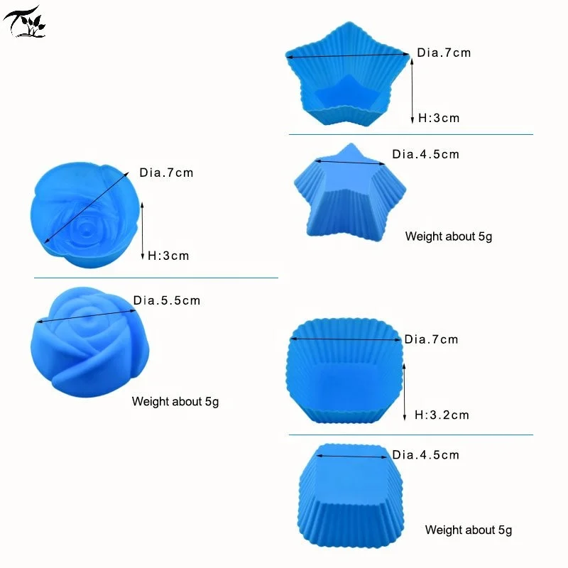 
Silicone Baking Cups Cake Molds Cupcake Liners Silicone Muffin Cups 